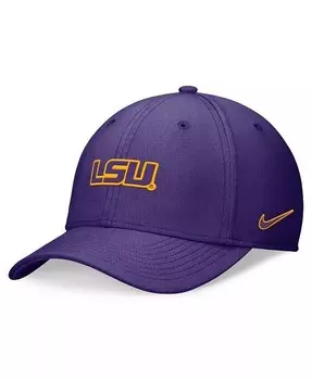 Мужская и женская фиолетовая гибкая шляпа с галочкой LSU Tigers 2024 Sideline Nike, фиолетовый