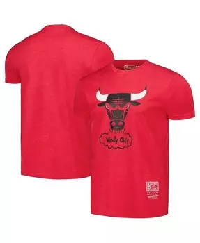 Мужская и женская футболка Red Chicago Bulls Hardwood Classics MVP Throwback с логотипом Mitchell & Ness, красный