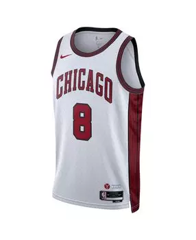 Мужская и женская футболка Zach Lavine White Chicago Bulls 2022/23 City Edition Swingman Nike