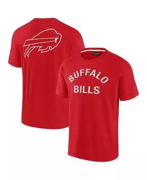 Мужская и женская красная супермягкая футболка с короткими рукавами Buffalo Bills Fanatics Signature, красный