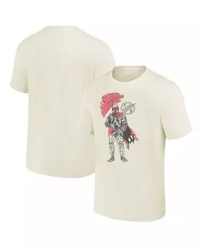 Мужская и женская кремовая футболка с рисунком «Звездные войны Боба Фетт» Mad Engine, слоновая кость/кремовый