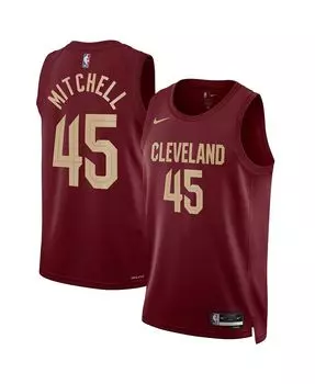 Мужская и женская майка Donovan Mitchell Burgundy Cleveland Cavaliers 2022/23 Swingman — Icon Edition Nike