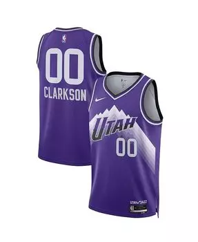 Мужская и женская майка Jordan Clarkson Purple Utah Jazz 2023/24 Swingman — City Edition Nike, фиолетовый