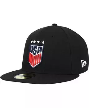 Мужская и женская приталенная шляпа USWNT Team Basic 59FIFTY New Era, черный