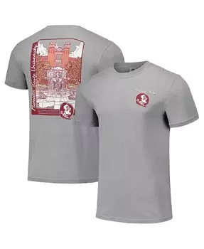 Мужская и женская серая футболка с рисунком семинолов штата Флорида Hyper Local Campus Image One, серый