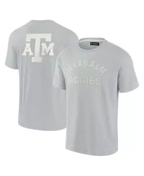 Мужская и женская серая футболка Texas A&M Aggies Super Soft с коротким рукавом Fanatics Signature, серый