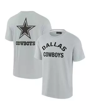 Мужская и женская серая супермягкая футболка Dallas Cowboys с коротким рукавом Fanatics Signature, серый