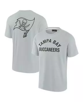 Мужская и женская серая супермягкая футболка Tampa Bay Buccaneers с коротким рукавом Fanatics Signature, серый