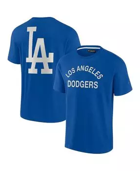 Мужская и женская супермягкая футболка Royal Los Angeles Dodgers с коротким рукавом Fanatics Signature