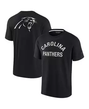 Мужская и женская супермягкая футболка с короткими рукавами Black Carolina Panthers Fanatics Signature, черный