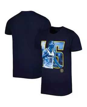 Мужская и женская темно-синяя футболка Nikola Jokic Denver Nuggets Player Skyline Stadium Essentials, синий