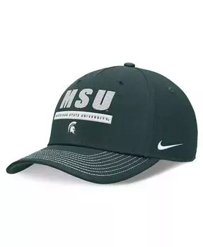 Мужская и женская зеленая регулируемая кепка Michigan State Spartans 2024 с боковой линией Nike, зеленый