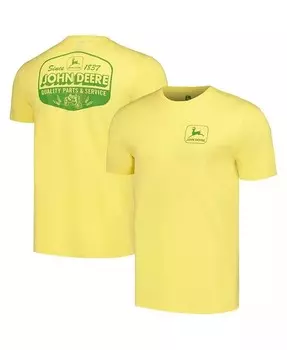 Мужская и женская желтая рваная футболка John Deere Classic Label Top Of The World, желтый