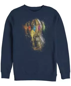 Мужская игра marvel "мстители эндшпиль", раскрашенная перчатка таноса, флис с воротником-стойкой Fifth Sun, синий