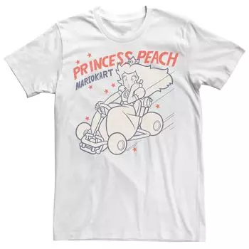Мужская игровая футболка Nintendo Peach Kart Licensed Character
