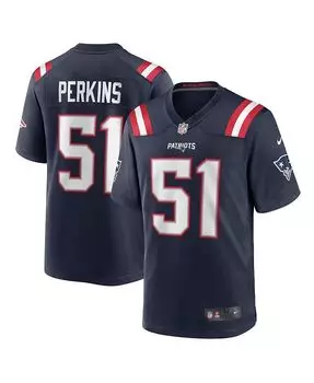 Мужская игровая майка Ronnie Perkins Navy New England Patriots Nike, синий