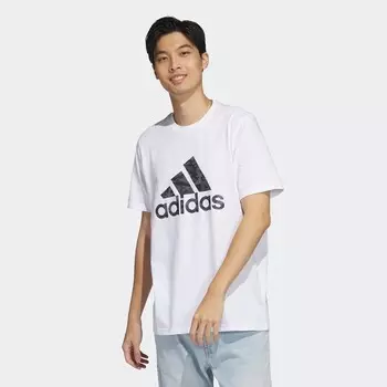 Мужская камуфляжная футболка Adidas, белый