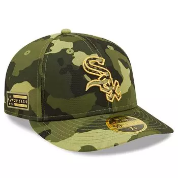 Мужская камуфляжная футболка New Era Chicago White Sox 2022, День вооруженных сил, низкопрофильная 59FIFTY
