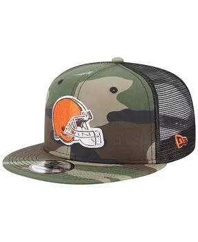 Мужская камуфляжная кепка Cleveland Browns Classic Trucker 9FIFTY Snapback New Era