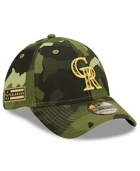 Мужская камуфляжная кепка Colorado Rockies ко Дню вооруженных сил 2022 39THIRTY Flex Hat New Era
