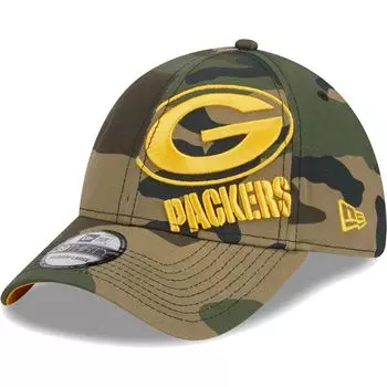Мужская камуфляжная кепка New Era Green Bay Packers Punched Out 39THIRTY Flex Hat