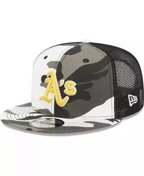Мужская камуфляжная кепка Oakland Athletics Urban Camo Trucker 9Fifty Snapback New Era, зеленый