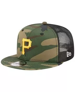 Мужская камуфляжная кепка Snapback Pittsburgh Pirates Woodland Camo Trucker 9FIFTY New Era