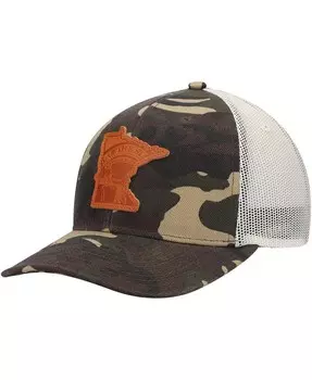 Мужская камуфляжная кепка Snapback с нашивкой Woodland State Minnesota Icon Local Crowns
