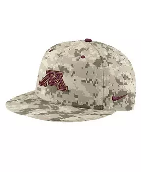 Мужская камуфляжная приталенная бейсболка Minnesota Golden Gophers Aero True Baseball Performance Nike, зеленый