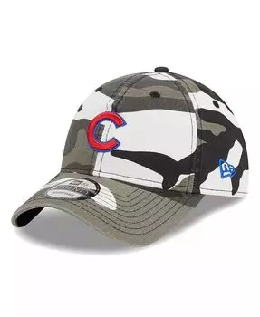 Мужская камуфляжная регулируемая кепка Chicago Cubs Black Camo 9TWENTY New Era, зеленый