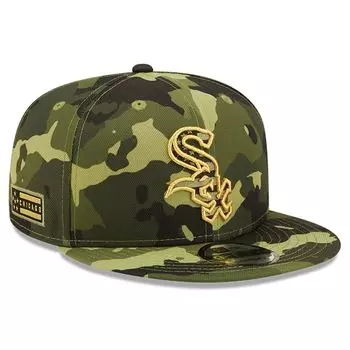 Мужская камуфляжная регулируемая кепка New Era Chicago White Sox 2022 ко Дню вооруженных сил 9FIFTY Snapback
