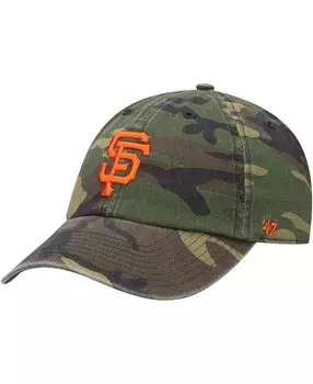 Мужская камуфляжная регулируемая кепка San Francisco Giants Team Clean Up '47 Brand