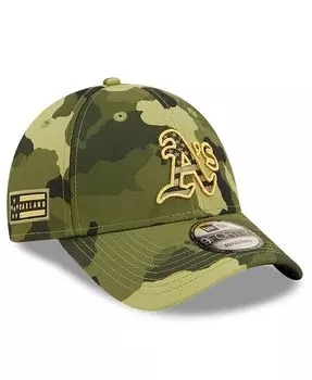 Мужская камуфляжная регулируемая кепка Snapback Oakland Athletics 2022 Armed Forces Day 9FORTY Snapback New Era
