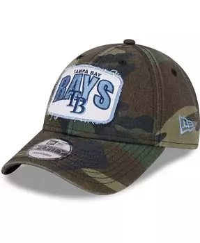 Мужская камуфляжная регулируемая кепка Tampa Bay Rays Gameday 9FORTY New Era, зеленый