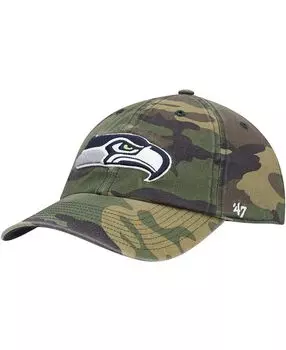 Мужская камуфляжная регулируемая шапка '47 Seattle Seahawks Woodland Clean Up '47 Brand