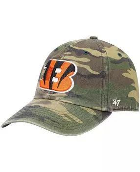 Мужская камуфляжная регулируемая шапка Cincinnati Bengals Woodland Clean Up '47 '47 Brand