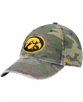 Мужская камуфляжная регулируемая шапка Iowa Hawkeyes Clean Up Core '47 Brand