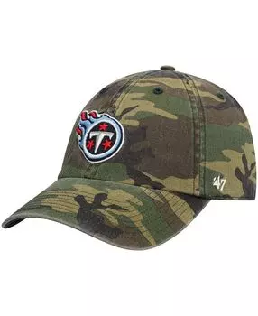 Мужская камуфляжная регулируемая шапка Tennessee Titans Woodland Clean Up '47 Brand