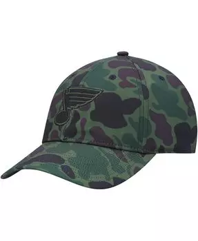 Мужская камуфляжная регулируемая шляпа St. Louis Blues Primegreen с напуском adidas