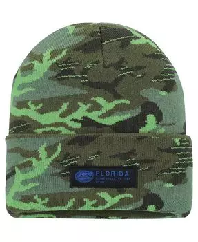 Мужская камуфляжная вязаная шапка с манжетами для Дня ветеранов Florida Gators Jordan, зеленый