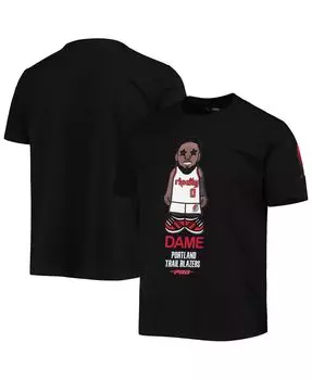 Мужская карикатурная футболка damian lillard black portland trail blazers Pro Standard, черный