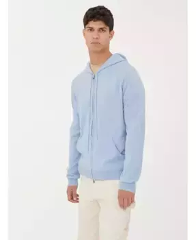 Мужская кашемировая худи на молнии Gobi Cashmere, синий