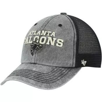 Мужская кепка '47 Black Atlanta Falcons Drumlin Trucker Clean Up Snapback
