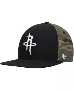 Мужская кепка '47 Black Camo Houston Rockets Bramble Captain Snapback '47 Brand