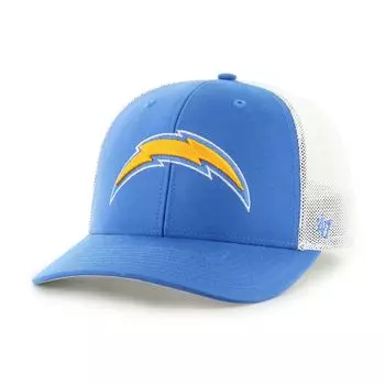 Мужская кепка '47 пудрово-синий/белый Los Angeles Chargers Trophy Trucker Flex Hat