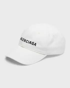 Мужская кепка Balenciaga, цвет White/Black