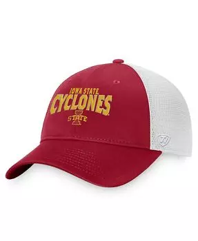Мужская кепка Cardinal белого цвета Iowa State Cyclones Breakout Trucker Snapback Top of the World