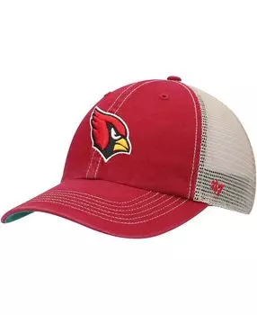 Мужская кепка Cardinal из натурального материала Arizona Cardinals Trawler Trucker Clean Up Snapback '47 Brand