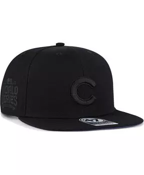 Мужская кепка Chicago Cubs Black on Black Sure Shot Captain Snapback '47 Brand