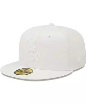 Мужская кепка Chicago White Sox белого цвета на белом 59FIFTY New Era